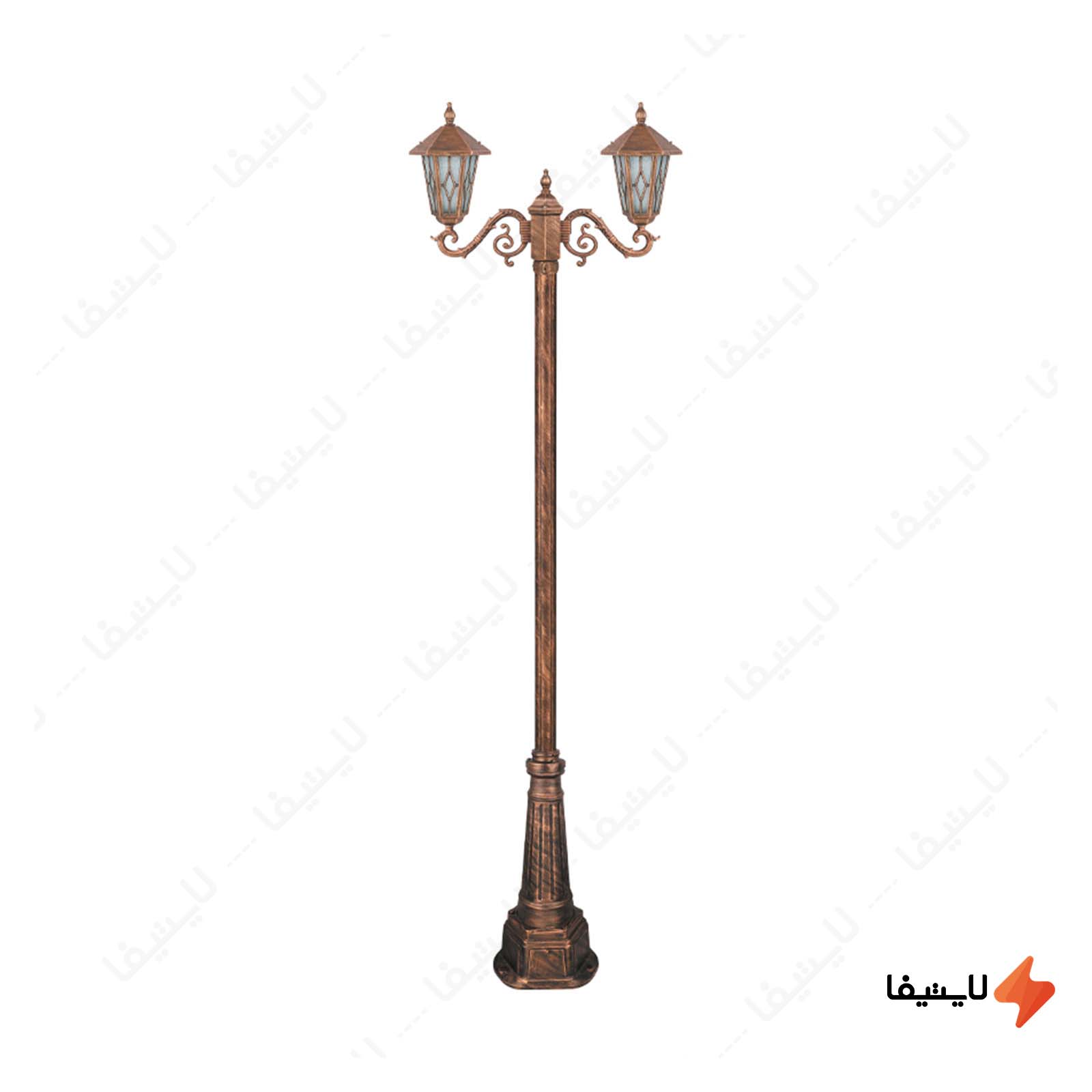 چراغ دوشاخه پارکی تکشیدفام مدل ویک چراغ-دوشاخه-پارکی-تکشیدفام-مدل-ویکتور-کد-91215-16-7622