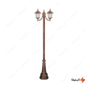 چراغ-دوشاخه-پارکی-تکشیدفام-مدل-ویکتوریا-خمره-ای-کد-91215-16-8121