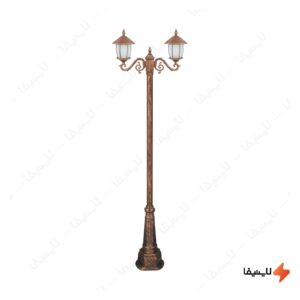 چراغ-دوشاخه-پارکی-تکشیدفام-مدل-ویکتوریا-خمره-ای-کد-91215-16-8122
