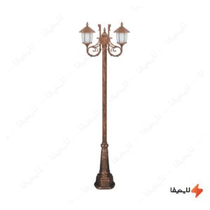 چراغ-دوشاخه-پارکی-تکشیدفام-مدل-ویکتوریا-خمره-ای-کد-91215-16-8123