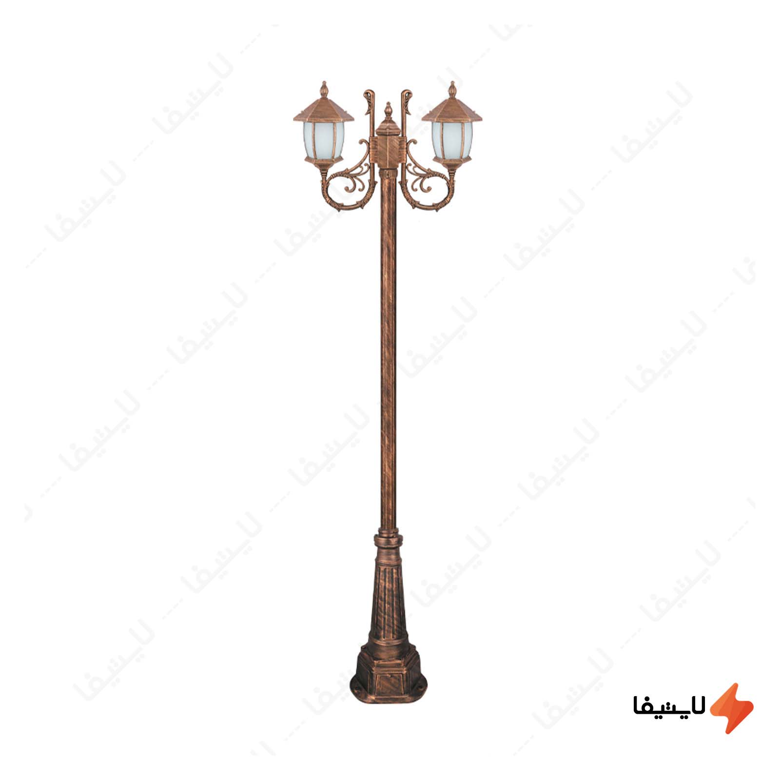 چراغ دوشاخه پارکی تکشیدفام مدل ویک چراغ-دوشاخه-پارکی-تکشیدفام-مدل-ویکتوریا-خمره-ای-کد-91215-16-8123