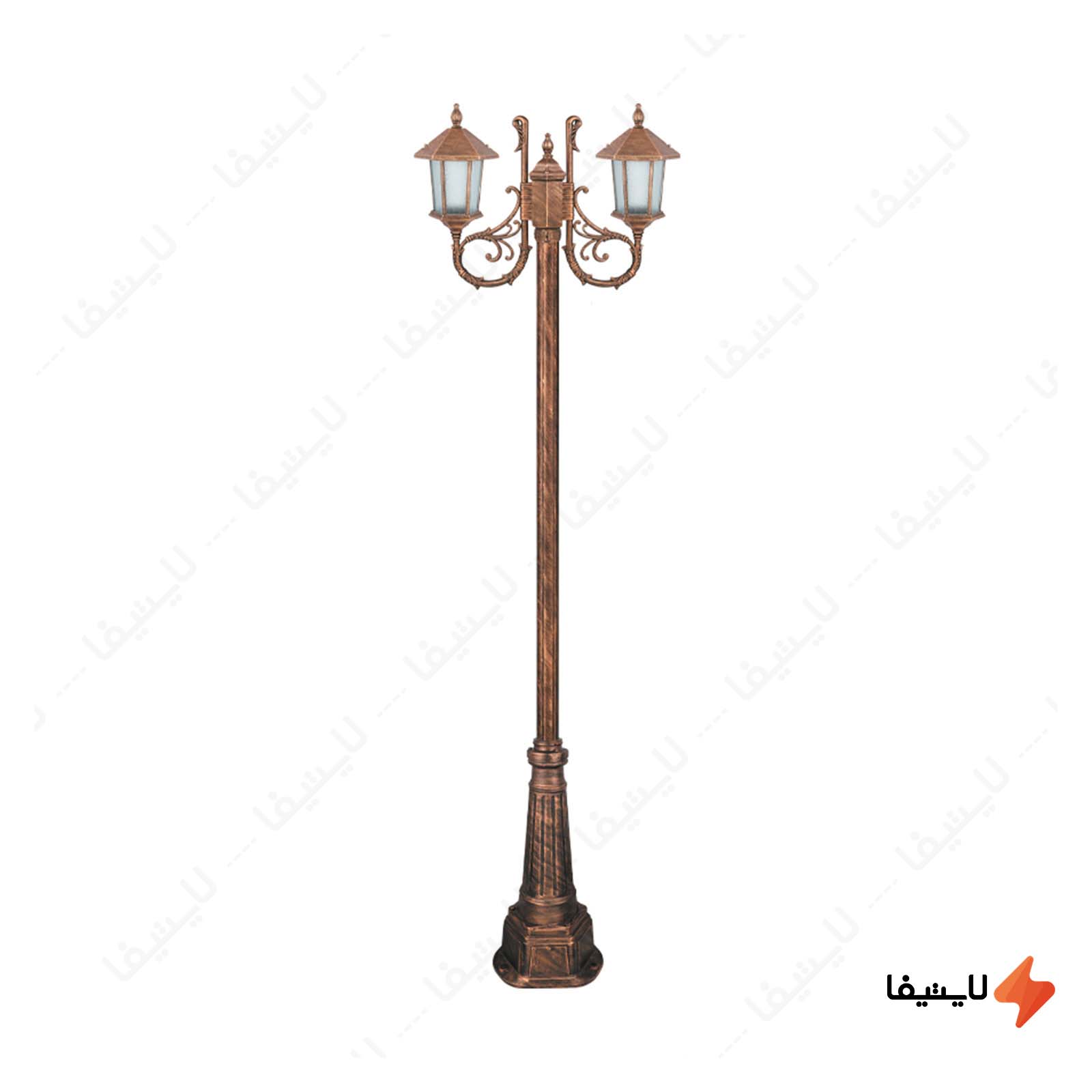چراغ دوشاخه پارکی تکشیدفام مدل ویک چراغ-دوشاخه-پارکی-تکشیدفام-مدل-ویکتوریا-کد-91215-16-7523