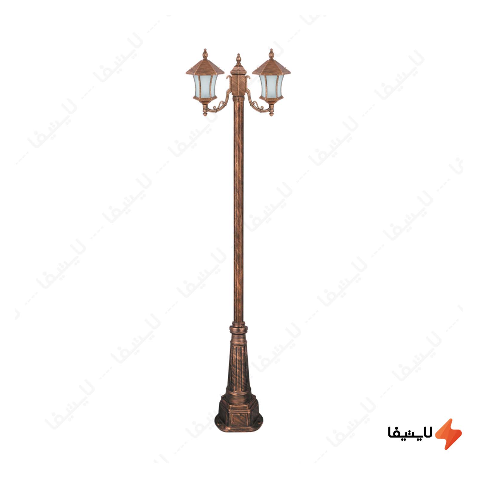 چراغ دوشاخه پارکی تکشیدفام مدل ویک چراغ-دوشاخه-پارکی-تکشیدفام-مدل-ویکتوریا-کمرباریک-کد-91215-16-8221