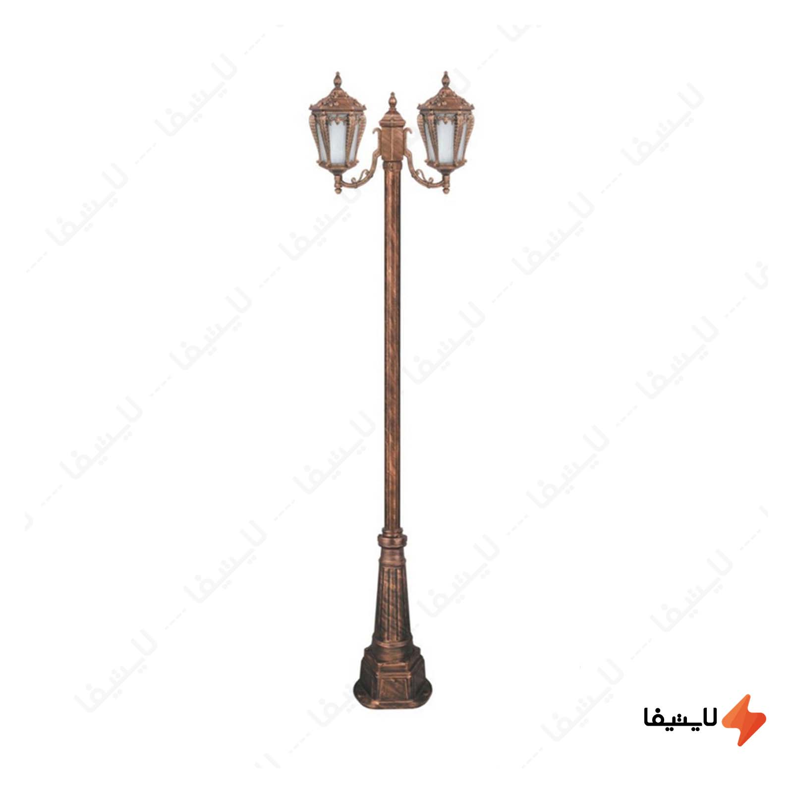 چراغ دوشاخه پارکی تکشیدفام مدل پال چراغ-دوشاخه-پارکی-تکشیدفام-مدل-پالیز-کد-91215-16-8521