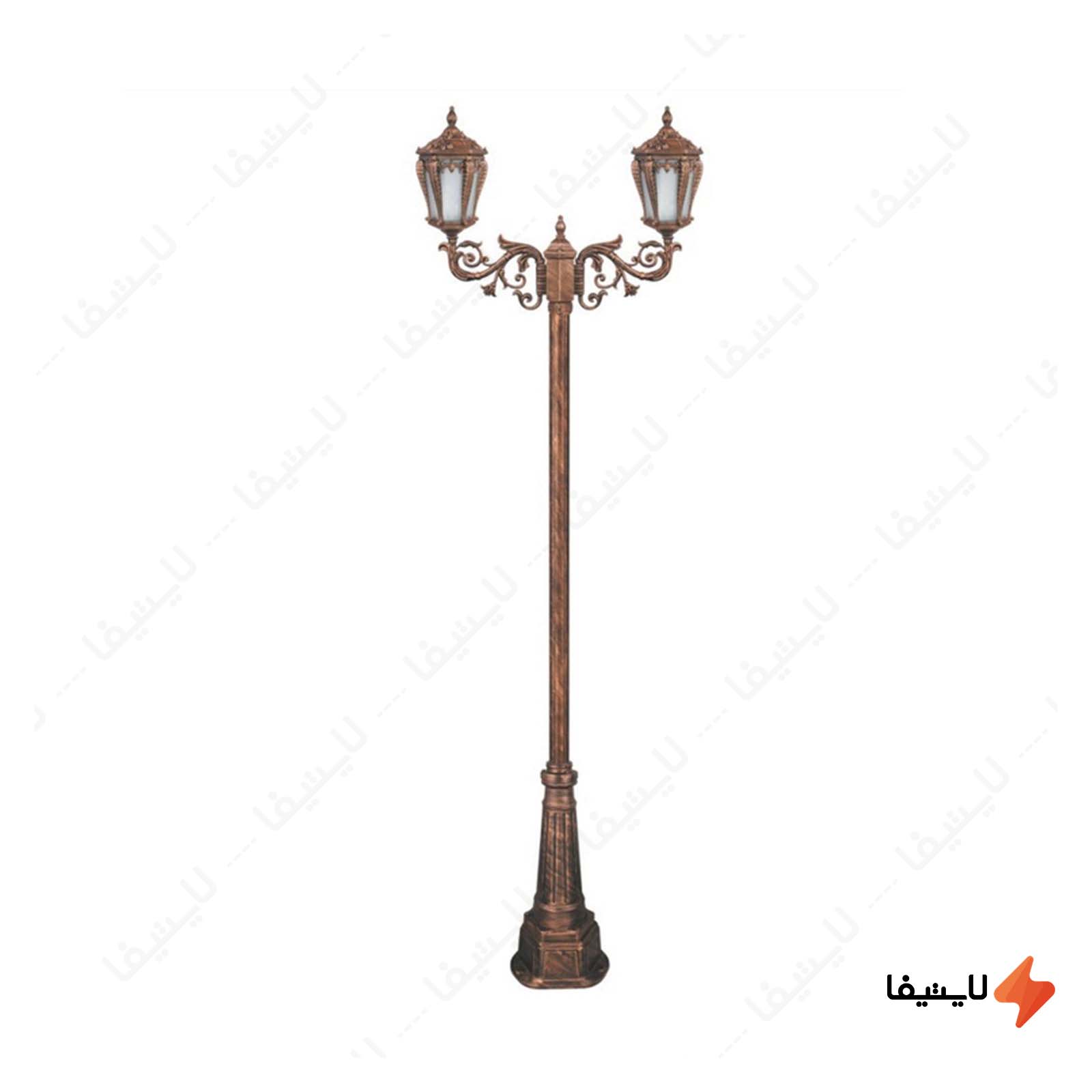 چراغ دوشاخه پارکی تکشیدفام مدل پال چراغ-دوشاخه-پارکی-تکشیدفام-مدل-پالیز-کد-91215-16-8524