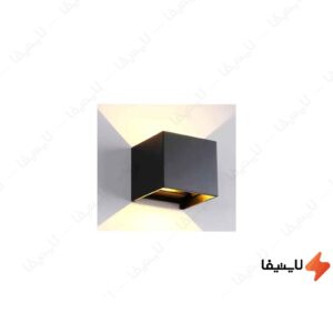 چراغ-دکوراتیو-دو-طرفه-6-وات-مربع-دمپردار-زمرد-نور-مدل-ZNE