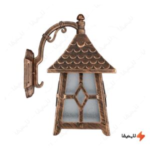 چراغ-دیواری-حیاطی-و-پارکی-تکشیدفام-مدل-کلبه-کد-8301