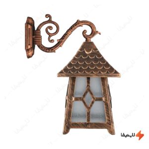 چراغ-دیواری-حیاطی-و-پارکی-تکشیدفام-مدل-کلبه-کد-8302