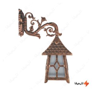 چراغ-دیواری-حیاطی-و-پارکی-تکشیدفام-مدل-کلبه-کد-8304
