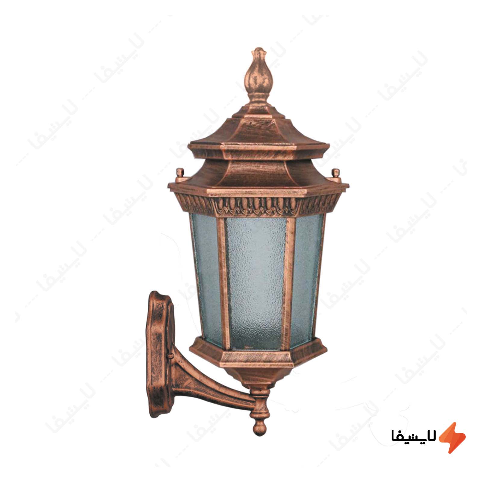 چراغ دیواری پارکی تکشیدفام مدل معب چراغ-دیواری-پارکی-تکشیدفام-مدل-معبد-رابو-کد-7306-16