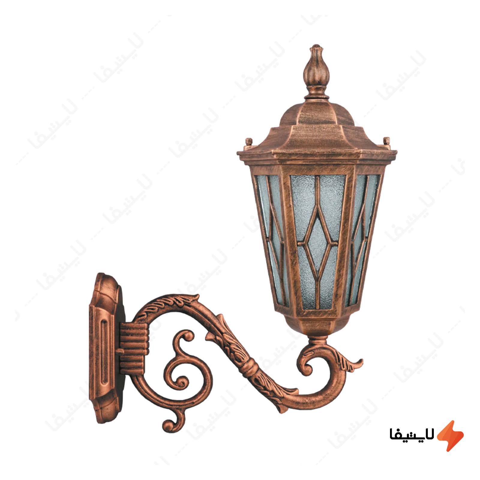 چراغ دیواری پارکی تکشیدفام مدل ویس چراغ-دیواری-پارکی-تکشیدفام-مدل-ویسپر-کد-7202-16