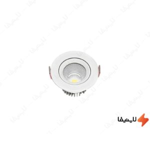 چراغ-سقفی-توکار-گرد-متحرک-7-وات-پارس-شعاع-توس-مدل-COB