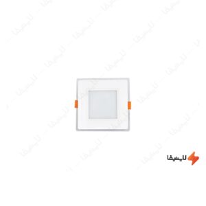 چراغ-سقفی-مربع-توکار-9-وات-LED-برش-8-در-8-پارس-شعاع-توس-مدل-گلاریس