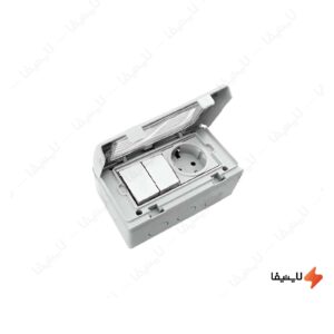 کلید-دو-پل-پریز-بارانی-روکار-پارس-فانال-مدل-PF-2GSTS16A