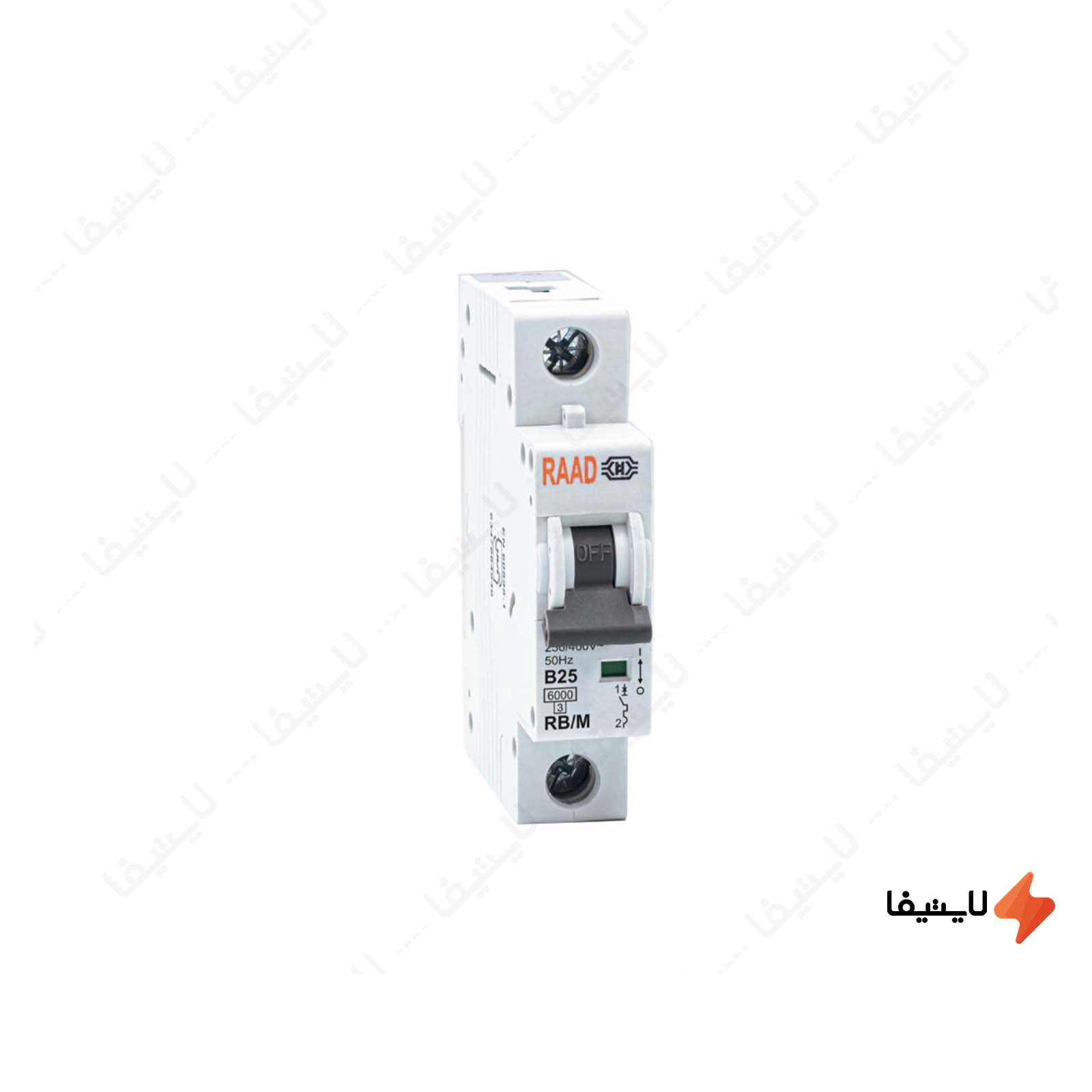 کلید مینیاتوری 1 پل 25 آمپر RB-M-1P B25A-6kA کلید-مینیاتوری-1-پل-25-آمپر-RB-M-1P-B25-6KA-رعد