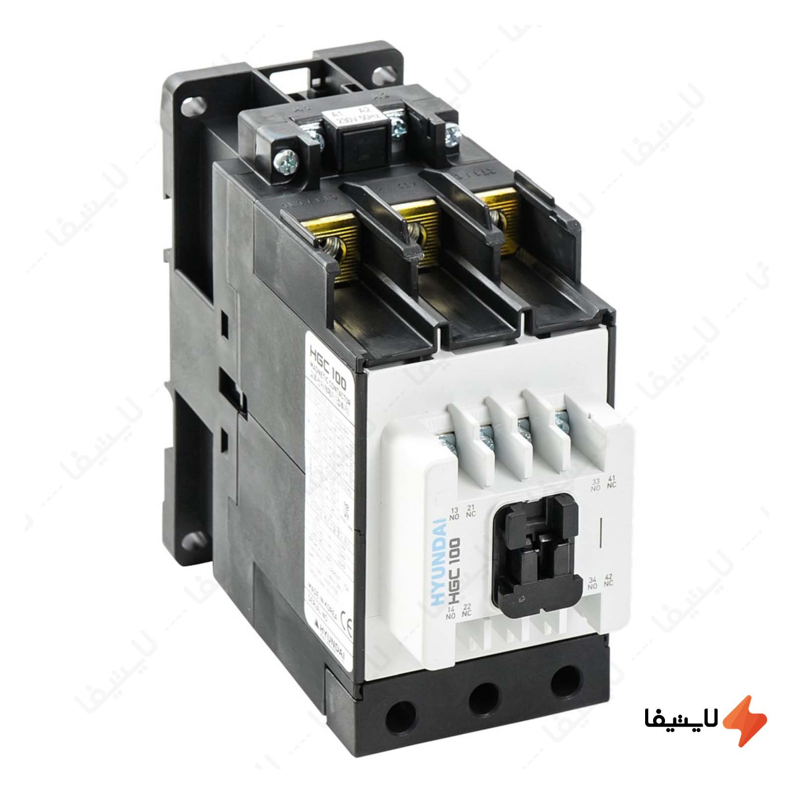 کنتاکتور 100 آمپر 55 کیلو وات هیوندای کنتاکتور-100-آمپر-55-کیلو-وات-هیوندای-با-بوبین-AC