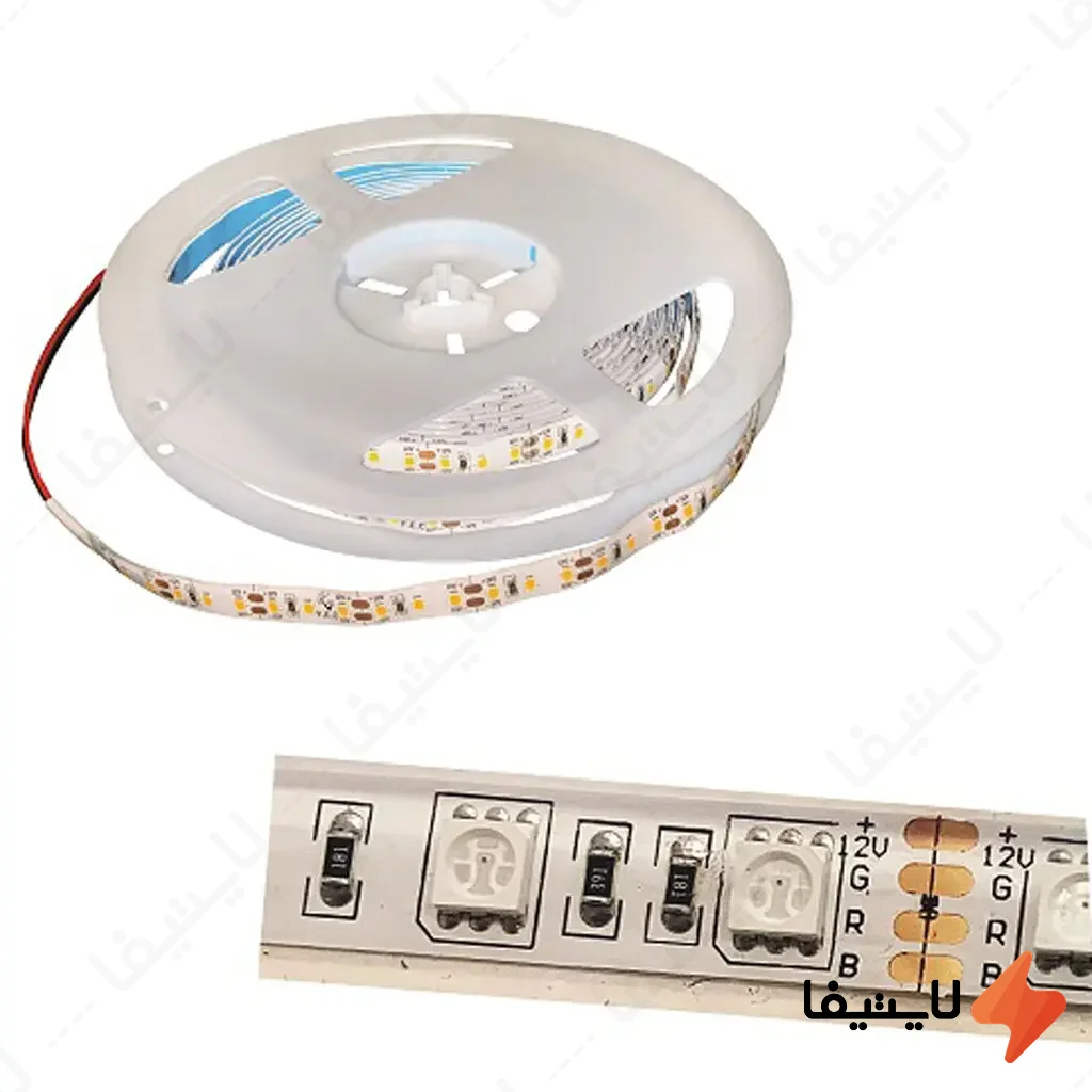 ریسه-پشت-چسب-دار-مولتی-کالر-12-ولت-فاین-الکتریک-10-متری-FEC-5050@LIGHTIFA.webp ریسه پشت چسب دار مولتی کالر 12 ولت فاین الکتریک 10 متری FEC-5050 - Image 1