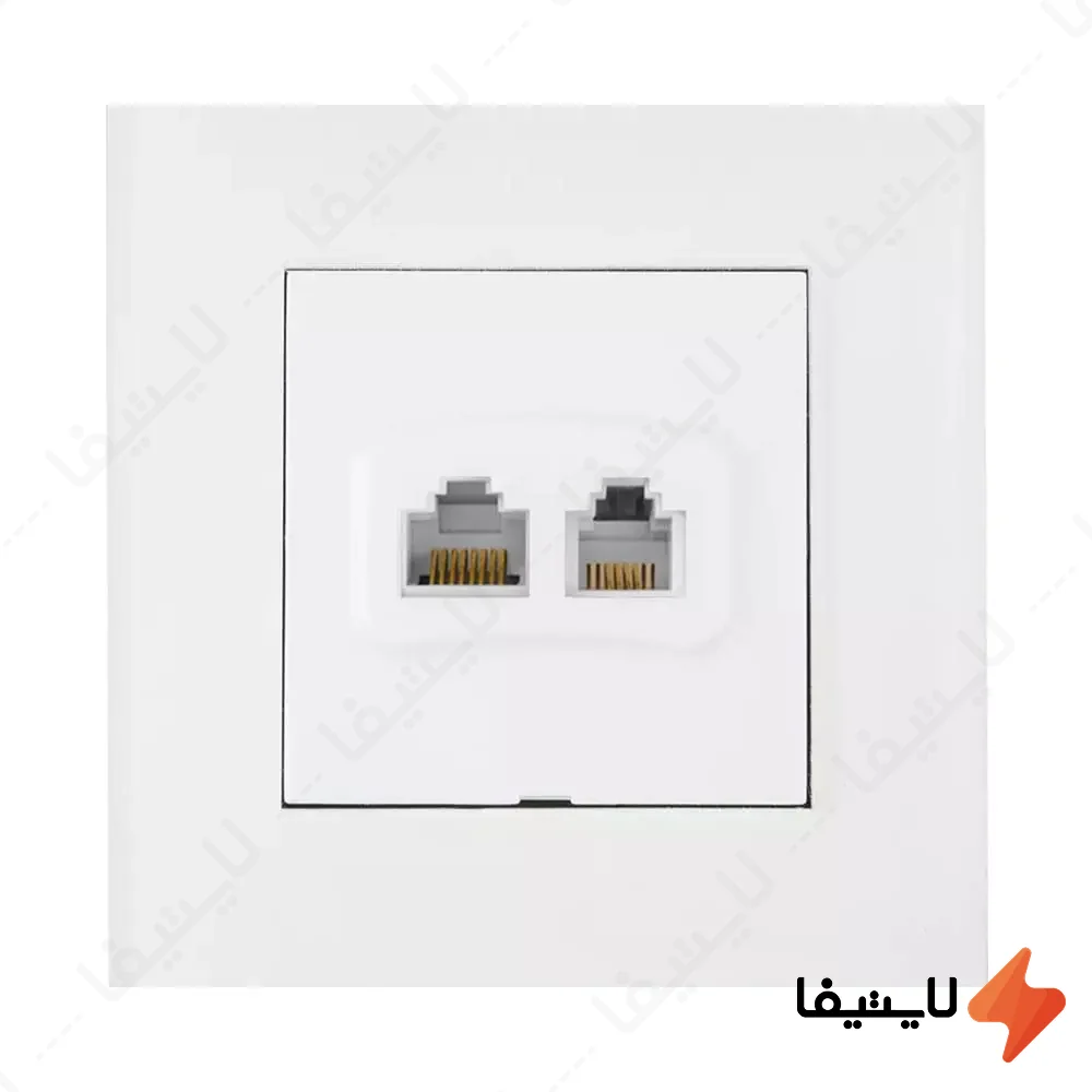 سوکت-تلفن-و-شبکه-خیام-الکتریک-مدل-آرام@LIGHTIFA.webp سوکت تلفن و شبکه خیام الکتریک مدل آرام - Image 1