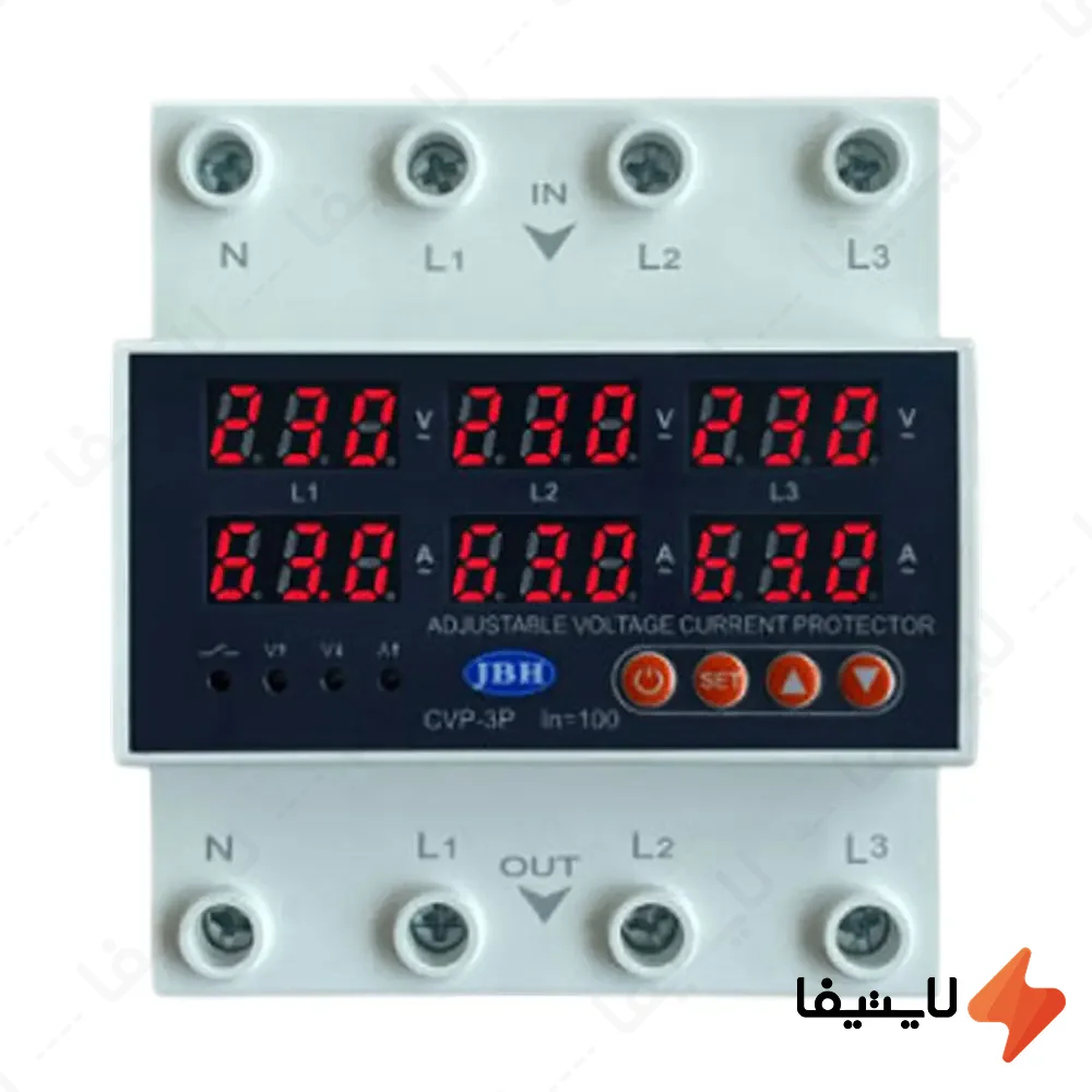 محافظ-ولتاژ-و-جریان-سه-فاز-63-آمپر-JBH-مدل-CVP-SP-کد-P44063A1@LIGHTIFA.webp محافظ ولتاژ و جریان سه فاز 63 آمپر JBH مدل CVP-SP کد P44063A1 - Image 1