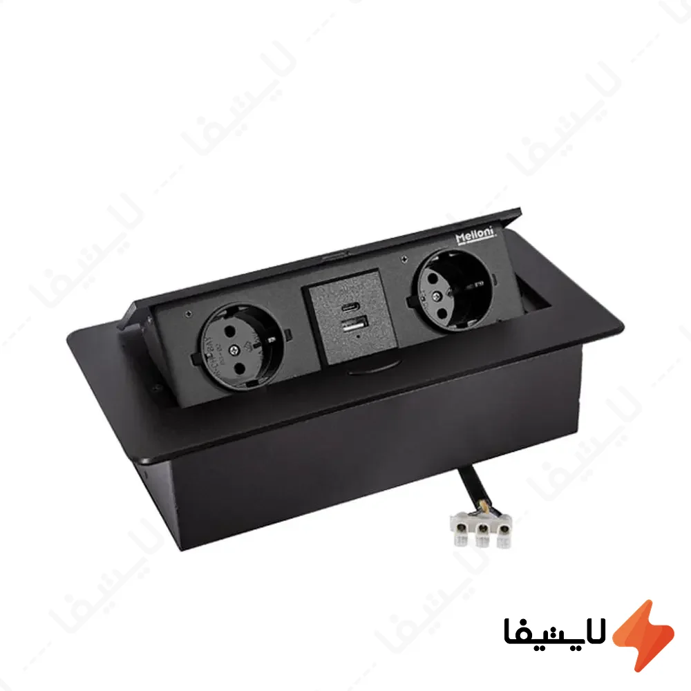 پریز-توکار-دو-خانه-ملونی-مدل-10090@LIGHTIFA.webp پریز توکار دو خانه ملونی مدل 10090 - Image 1