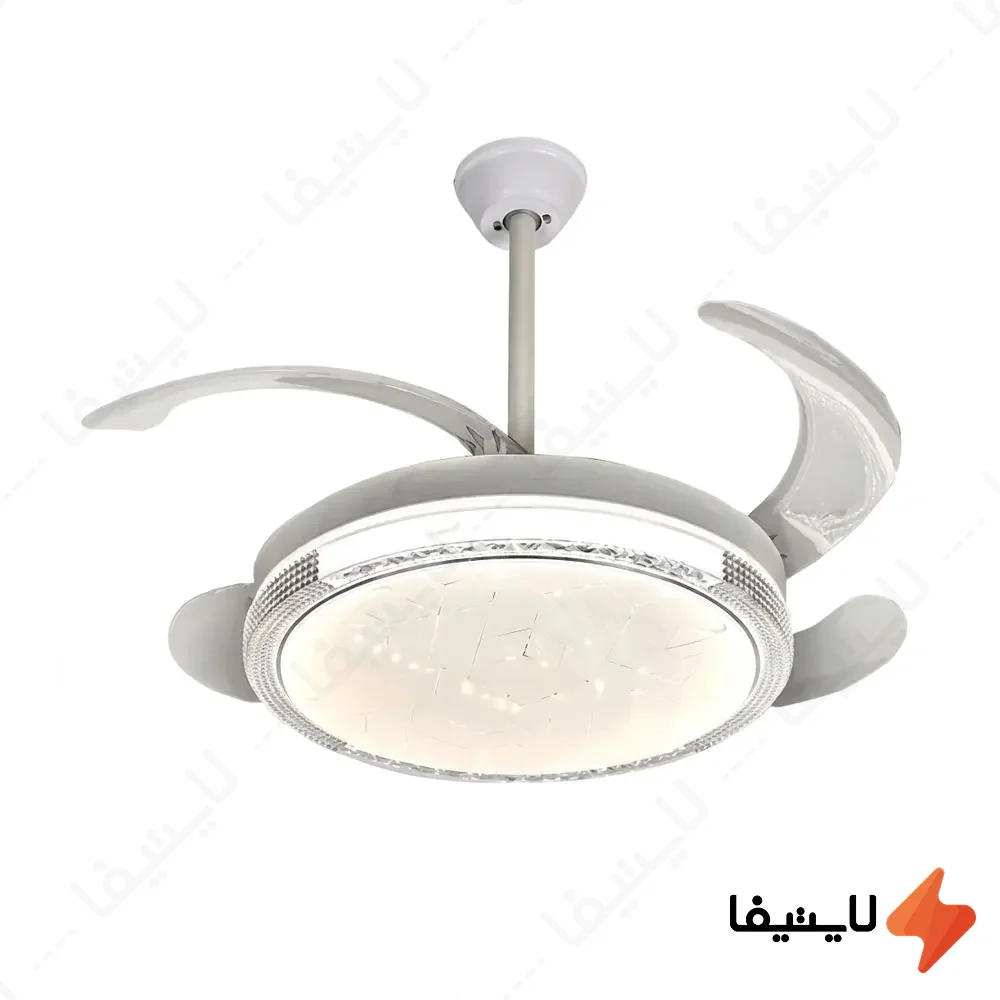 پنکه-سقفی-چراغ-دار-کنترلی-شی-کاریزما-مدل-مهرنام-کد-03@LIGHTIFA.webp پنکه سقفی چراغ دار کنترلی شی کاریزما مدل مهرنام کد 03 - Image 1