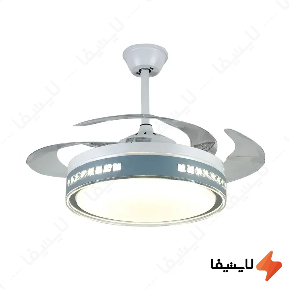 پنکه-سقفی-چراغ-دار-کنترلی-شی-کاریزما-مدل-مهرنام-کد-08@LIGHTIFA.webp پنکه سقفی چراغ دار کنترلی شی کاریزما مدل مهرنام کد 08 - Image 1