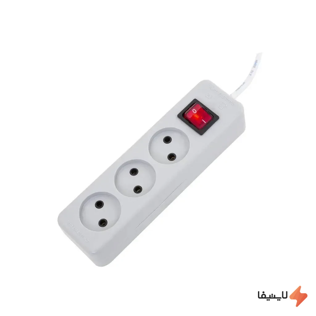 TOL-008015228598460_img0_1792057400_263940.webp رابط برق سه خانه بدون ارت کلید دار پارت الکتریک مدل شهاب با کابل ۵ متر (بسته 2 عددی) - Image 1