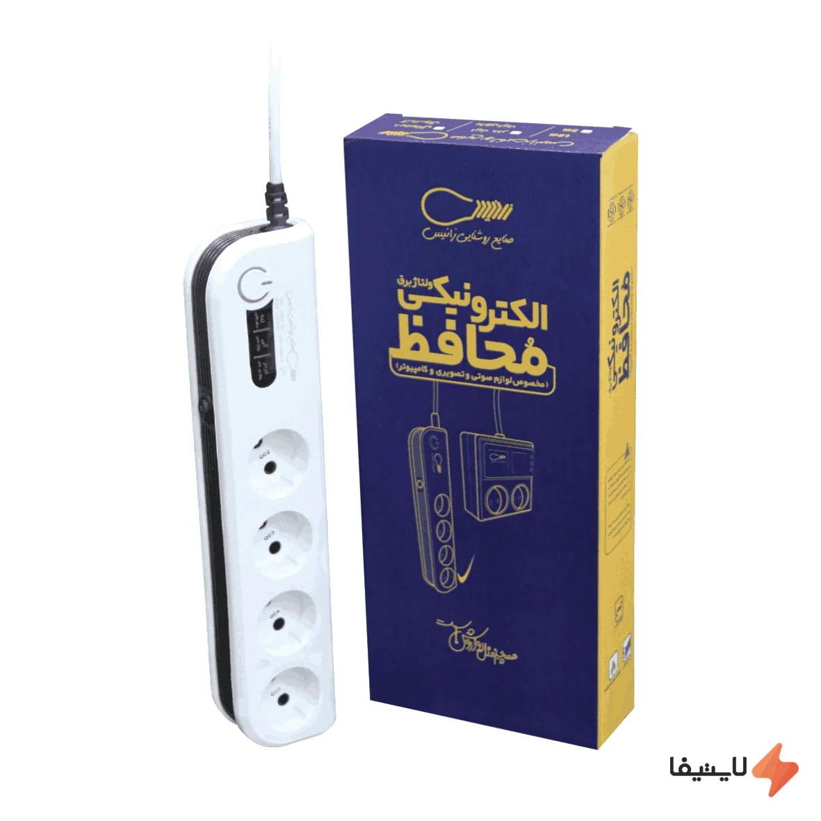 TOL-114531227896736_img0_1792321487_78207a.webp محافظ برق چهار پریز زانیس کابل ۳ متر - Image 1