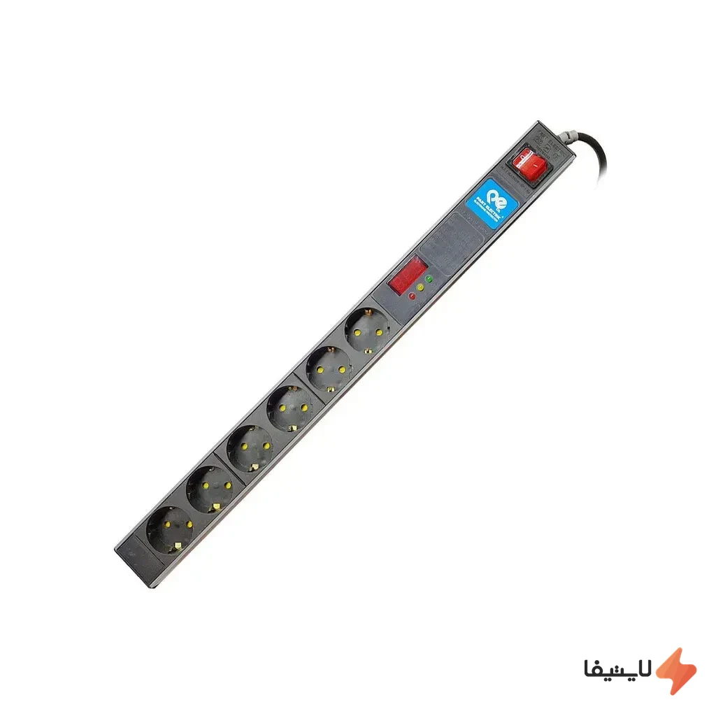 TOL-486437719691732_img0_1792057406_248a0e.webp رک مونت محافظ 6 خانه دیجیتال پارت الکتریک با کابل 1.8 متر کد 5834 - Image 1
