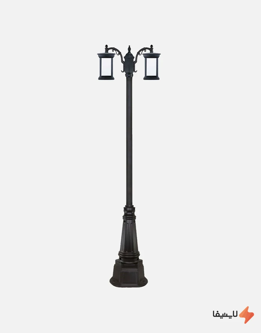 TOL-562072921562511_img0_1793345263_90f01f.webp چراغ پارکی دو شاخه بیتانور مدل درتا Bi-48B شاخه Z - Image 1